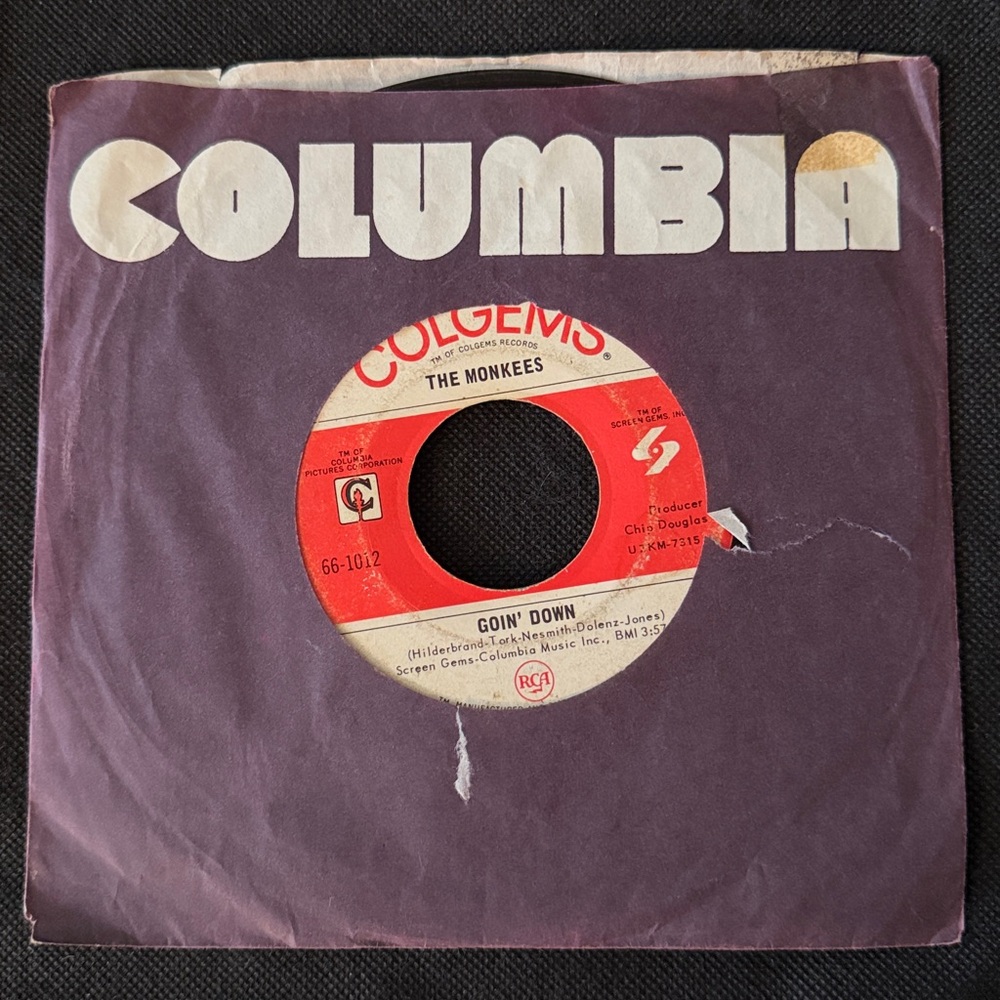 Vintage The Monkees Single LP- Daydream Believer & Goin’Down 1967